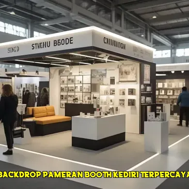 backdrop pameran booth kediri terpercaya